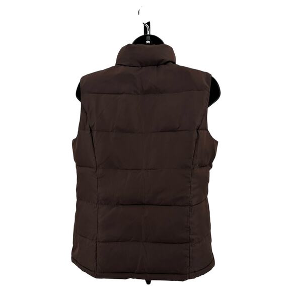 Charter Club Zip Up Puffer Vest WMNS SZ Small Brown Lined Winter Quilted Jacket - Picture 4 of 6